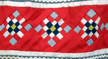 Stunning 4 Row Patchwork Seminole Skirt