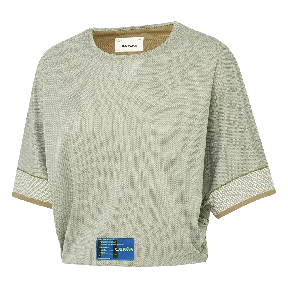 Terra Womens Crop Tech Tee Sand