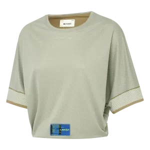 Terra Womens Crop Tech Tee Sand