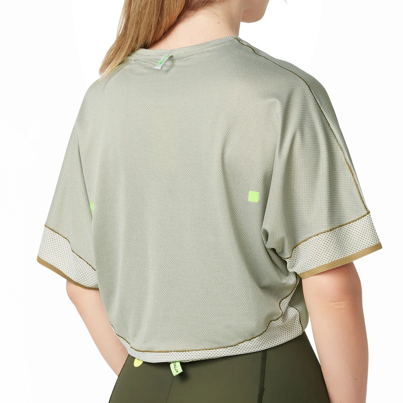 Terra Womens Crop Tech Tee Sand