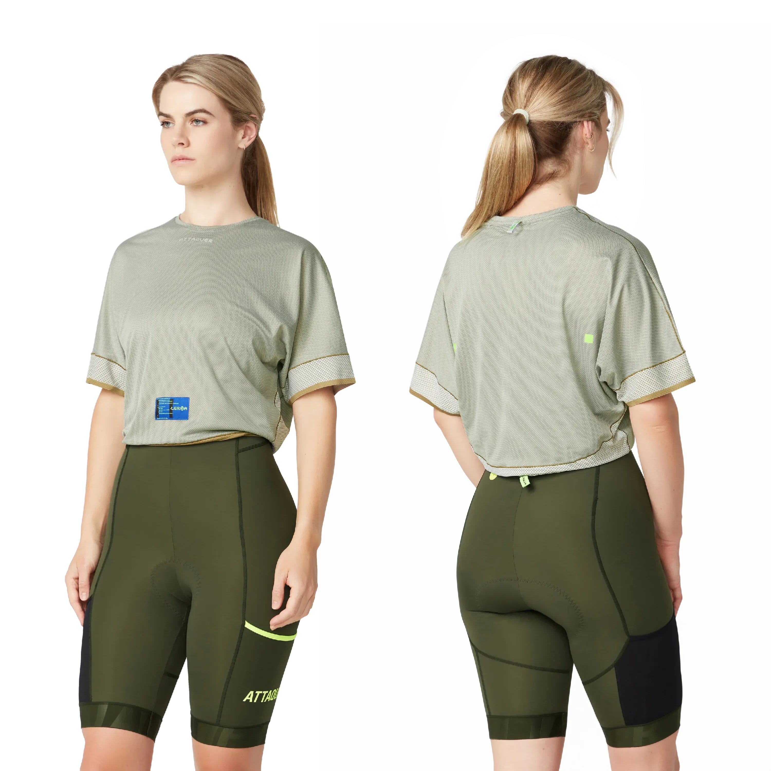 Terra Womens Crop Tech Tee Sand