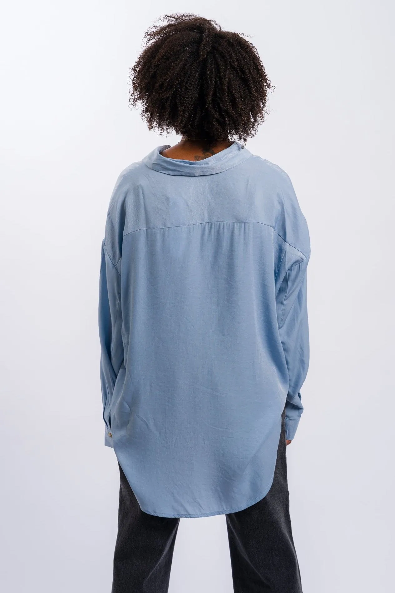 The Workshop Oversized Button Down Long Sleeve - Chambray