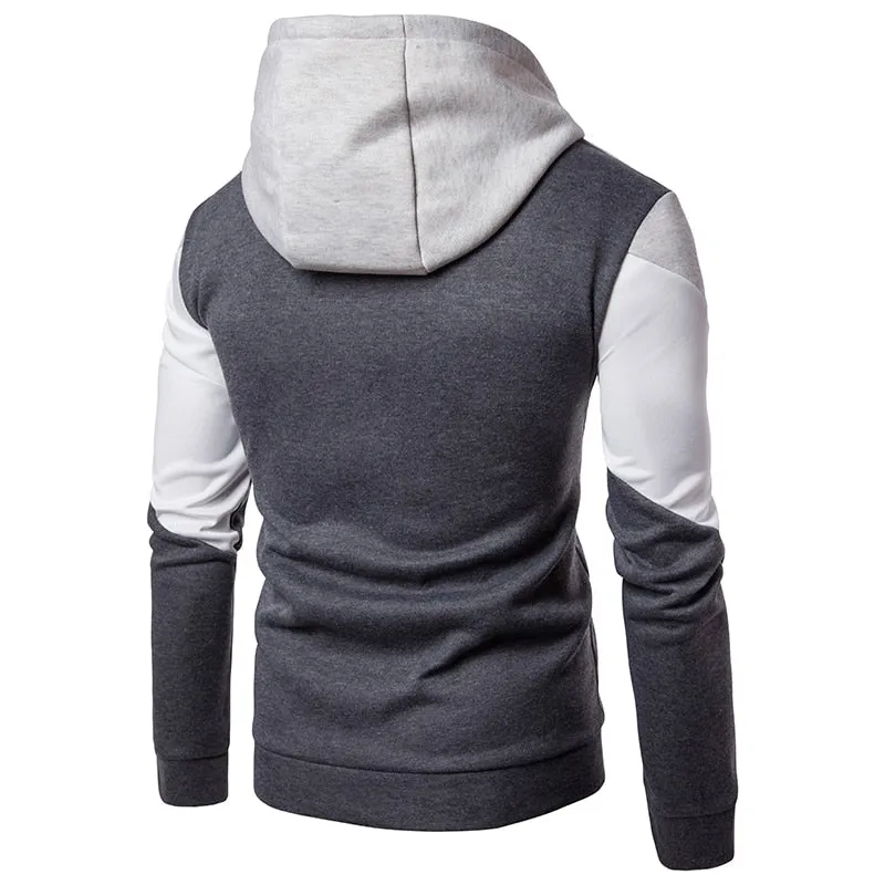 Three Colour Patchwork Hoodie
