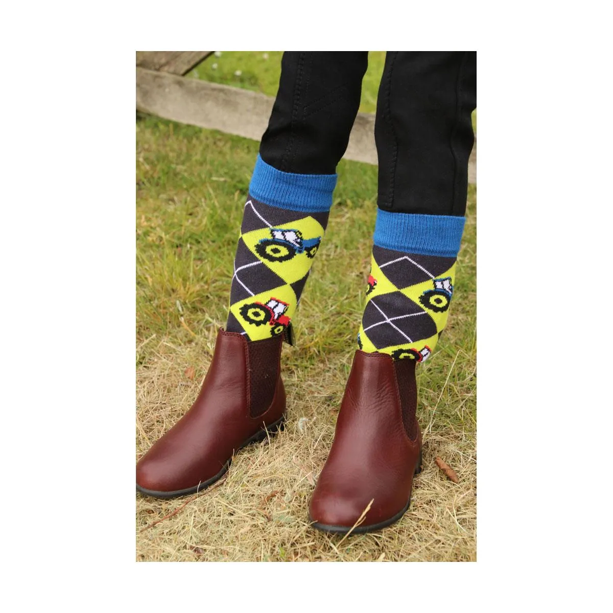 Tractor Collection Horse Riding Socks by Little Knight (Pack of 3)