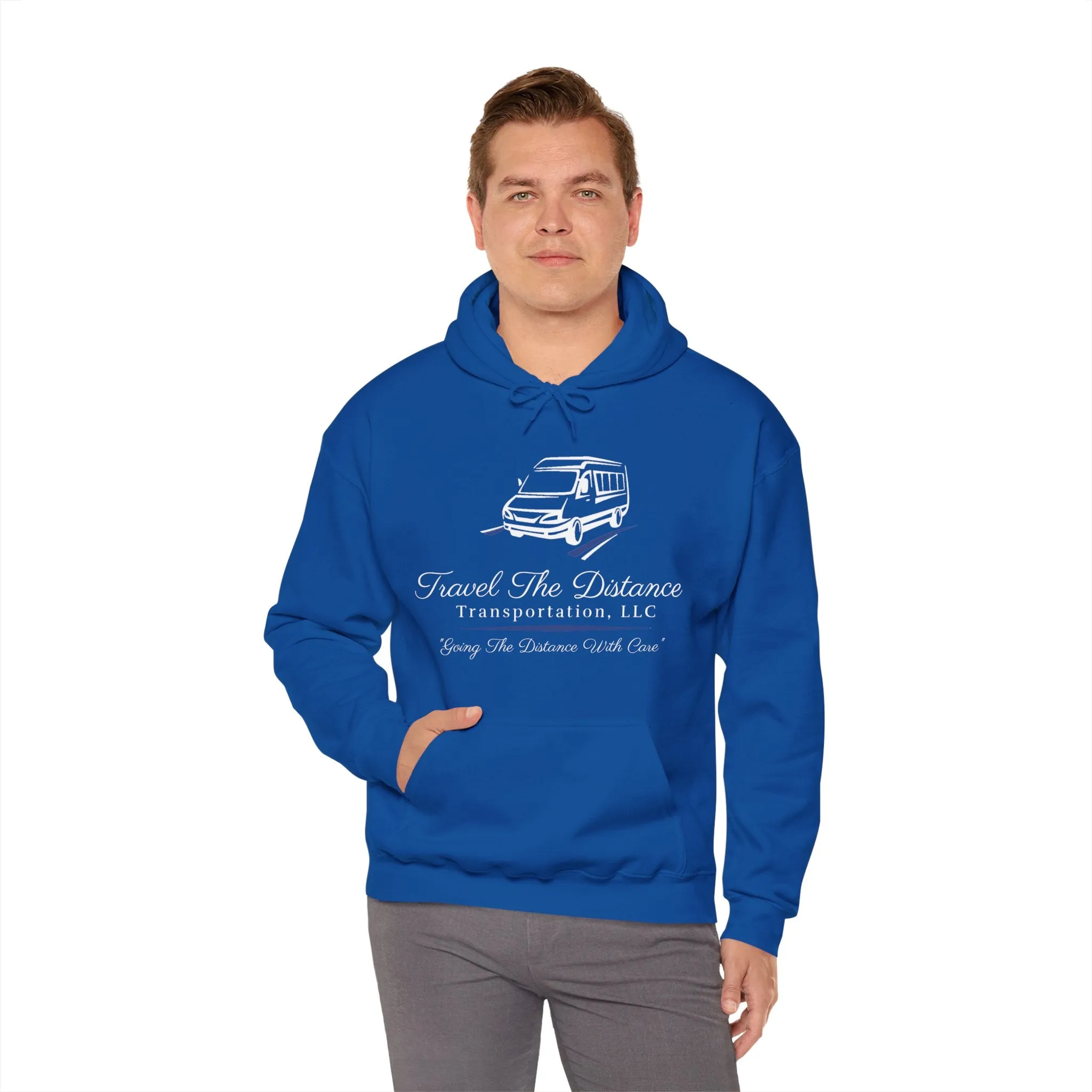 Travel the Distance: Unisex Heavy Blend™ Hooded Sweatshirt