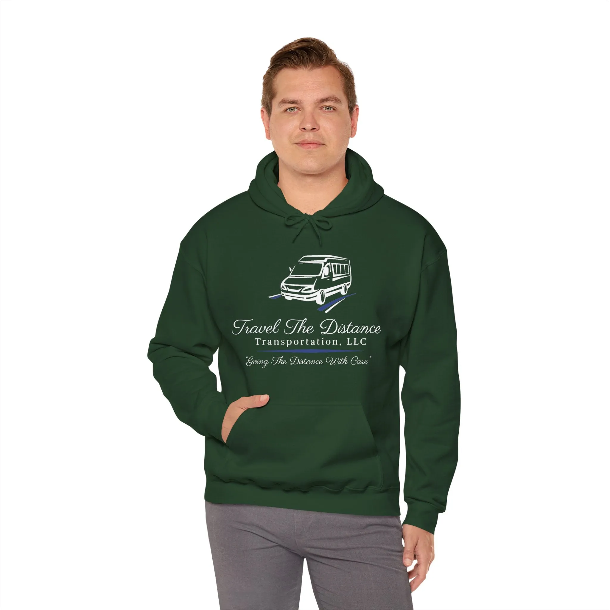 Travel the Distance: Unisex Heavy Blend™ Hooded Sweatshirt