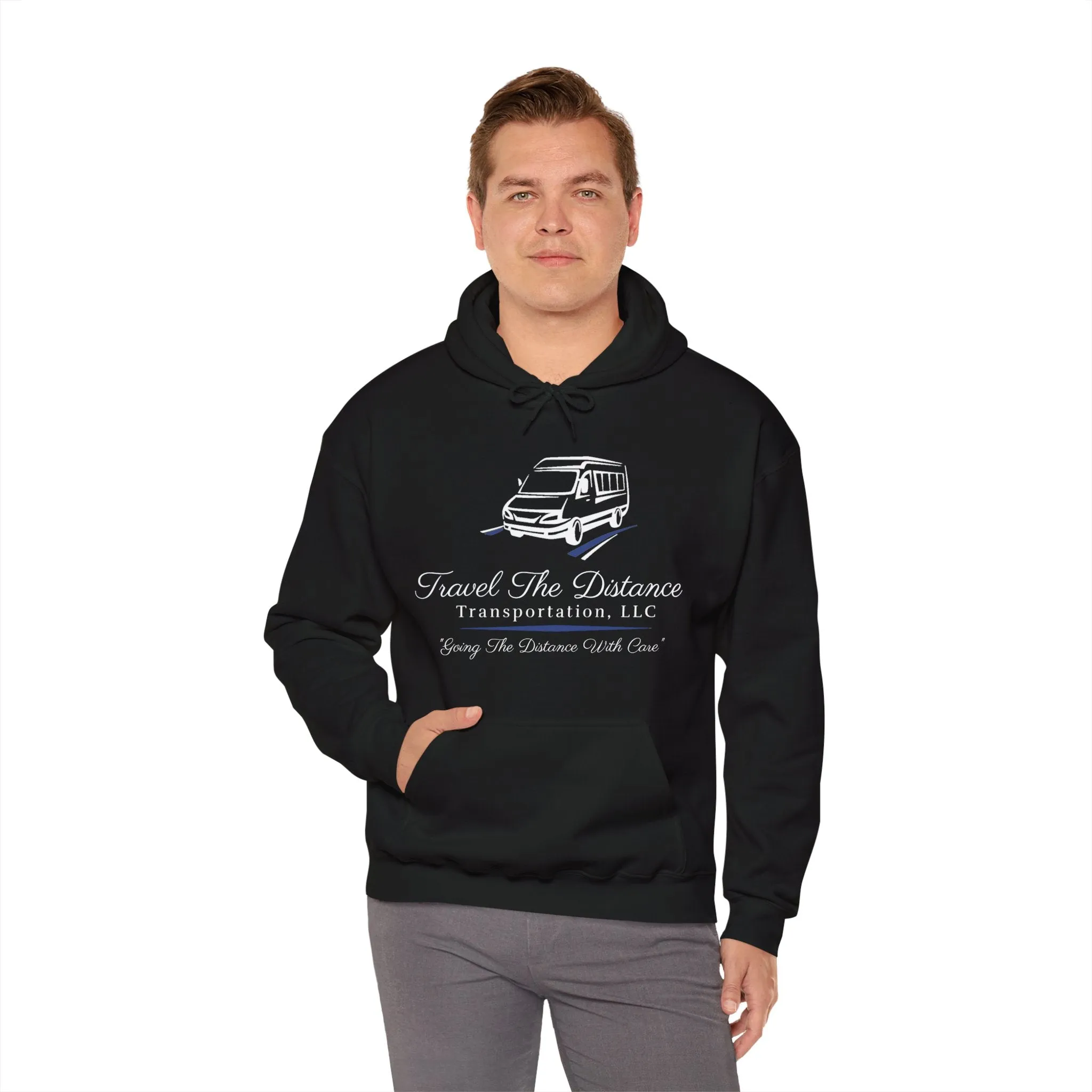Travel the Distance: Unisex Heavy Blend™ Hooded Sweatshirt
