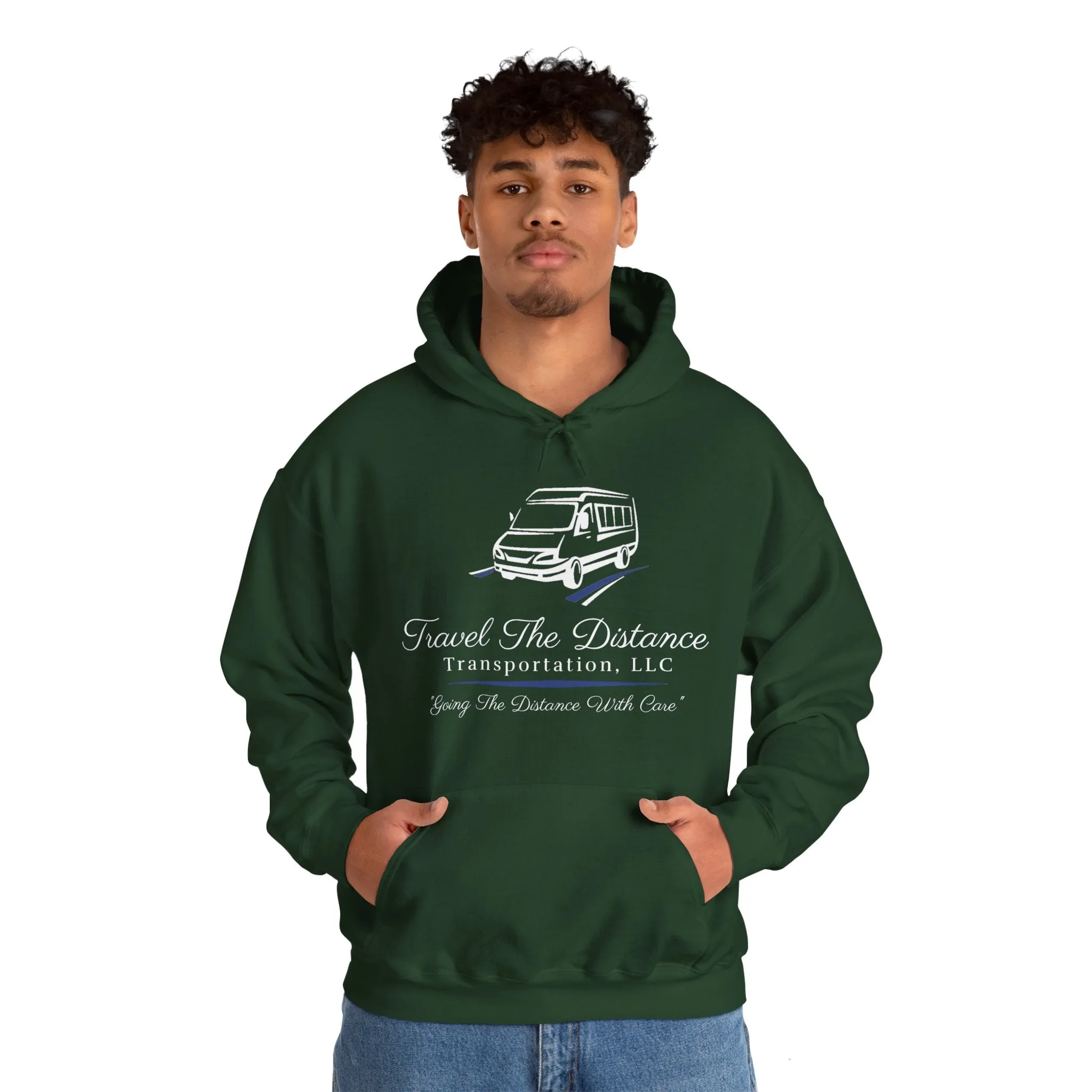 Travel the Distance: Unisex Heavy Blend™ Hooded Sweatshirt