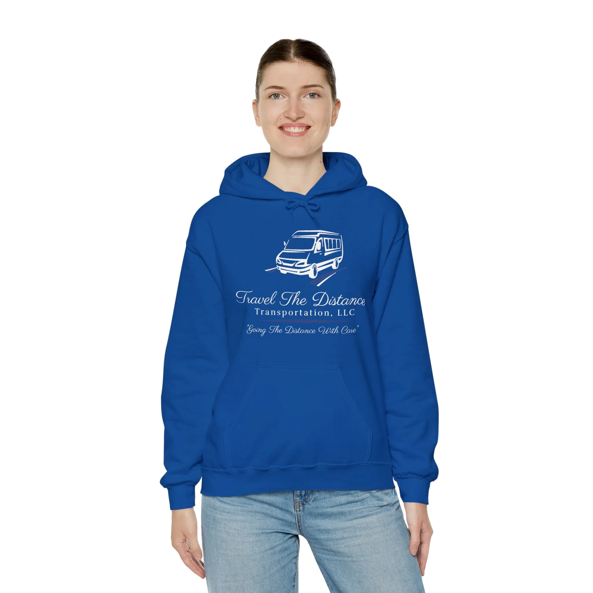 Travel the Distance: Unisex Heavy Blend™ Hooded Sweatshirt