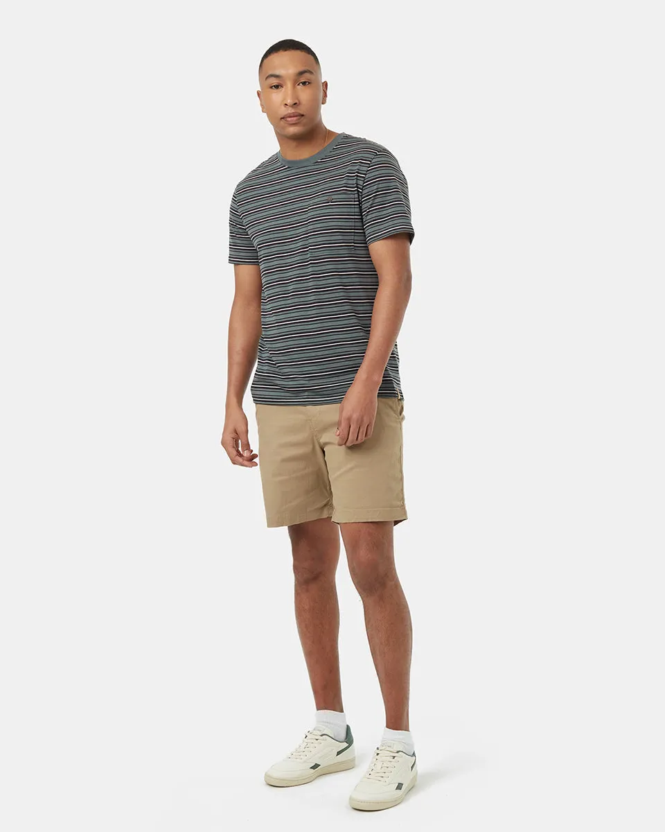 TreeBlend Stripe Button Pocket T-Shirt