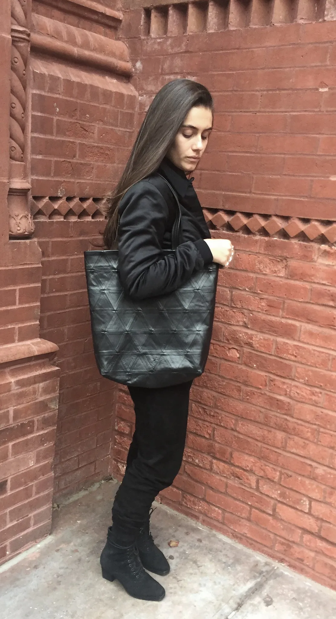 Triangle Patchwork Tote