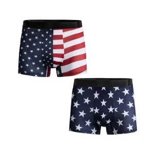 USA FLAG STAR BOXER-2 PACKS