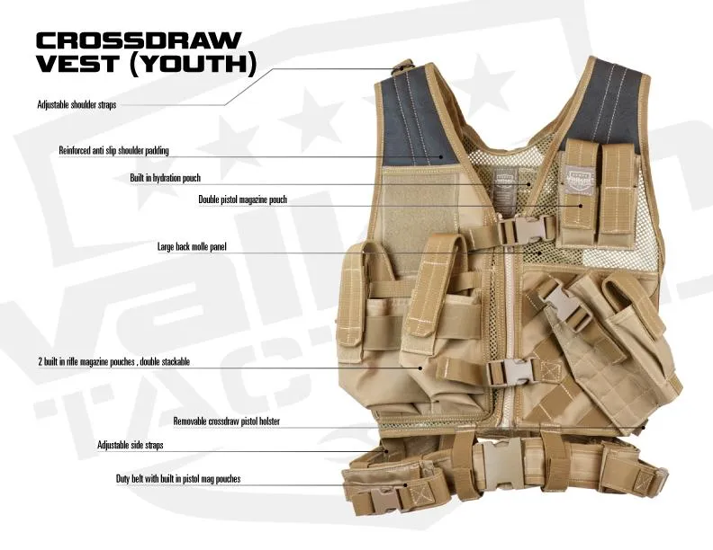 Valken YOUTH Cross Draw Vest OD