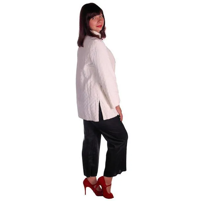 Vintage Ladies Pajamas Loungwear Set Black & White 1950s 42 Bust