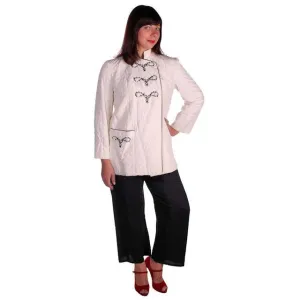 Vintage Ladies Pajamas Loungwear Set Black & White 1950s 42 Bust