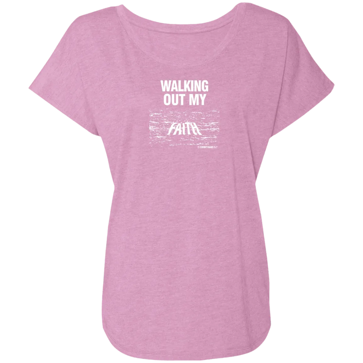 Walking Out My Faith Ladies Triblend Tee