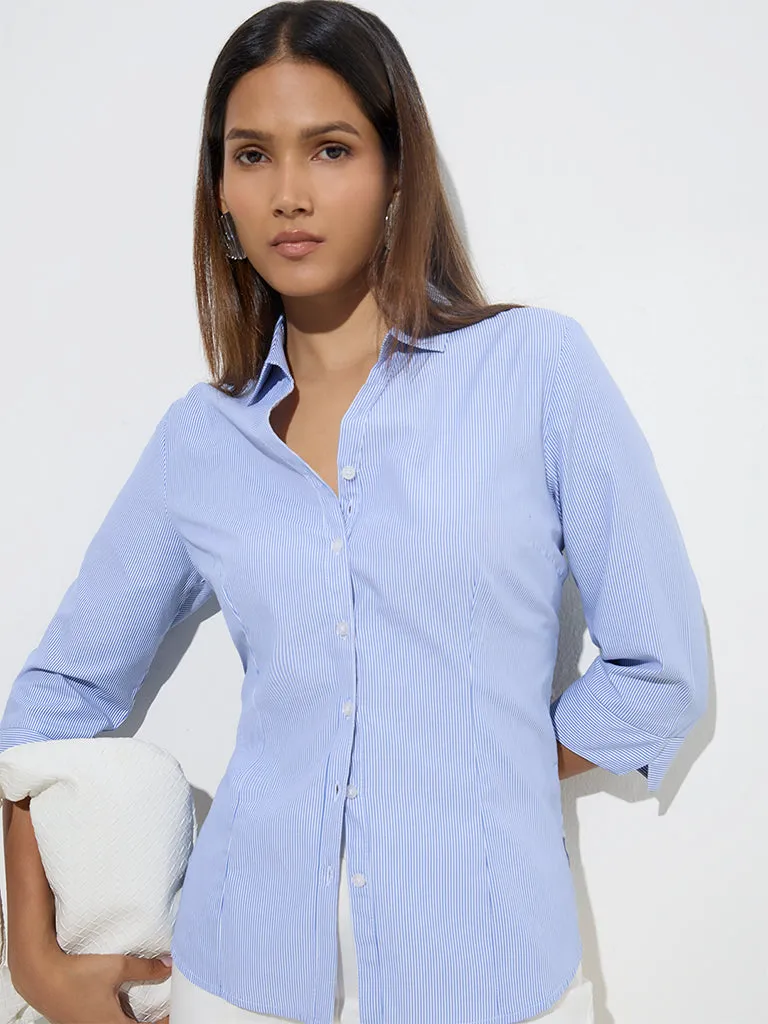 Wardrobe Blue Striped Shirt
