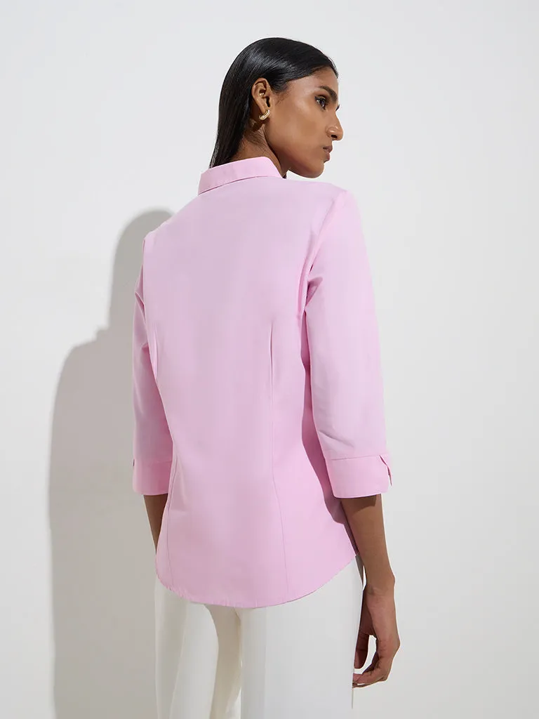 Wardrobe Pink Solid Shirt