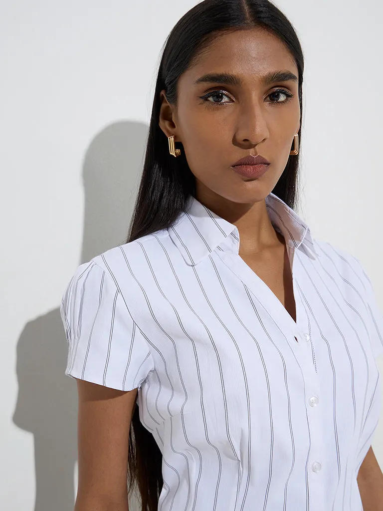 Wardrobe White Striped Shirt