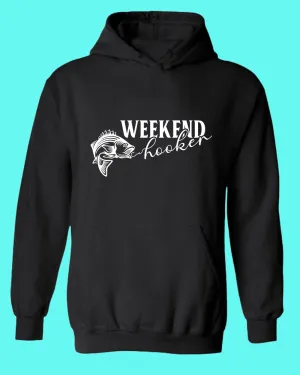 Weekend Hooker fishing hoodie, fisher dad tees