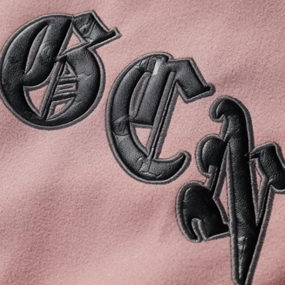Women's Classic Gothic Lettering PU Patchwork Jacket