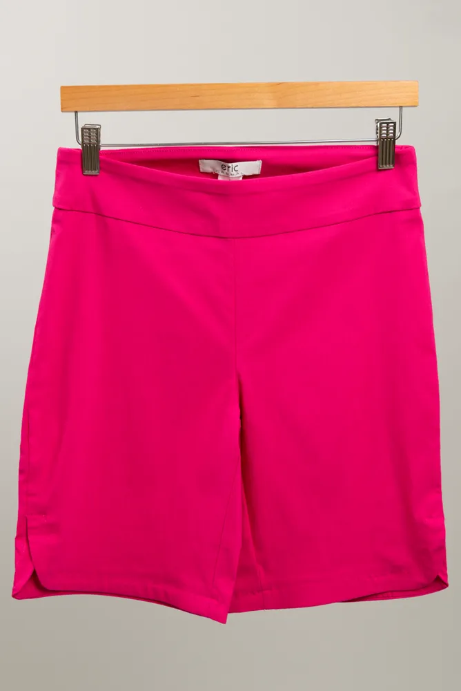 Women's High-Rise Pull-On Bermuda Shorts- Pink