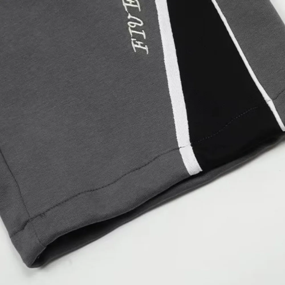 Women's Japanese Patchwork Straight-leg Sweatpants