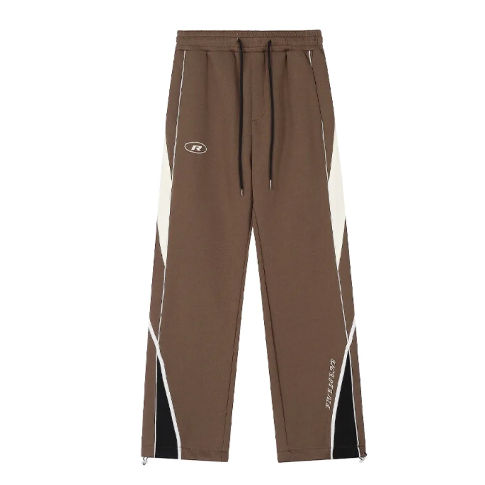 Women's Japanese Patchwork Straight-leg Sweatpants