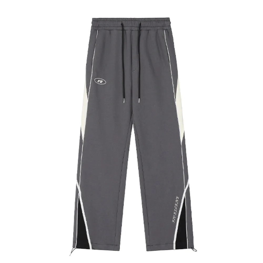Women's Japanese Patchwork Straight-leg Sweatpants