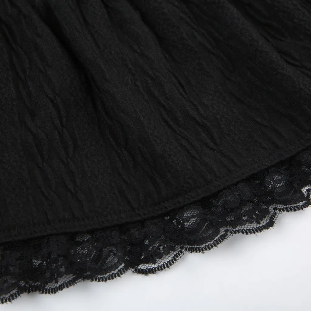 Women's Knot Lace Patchwork Skirt