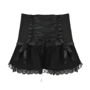 Women's Knot Lace Patchwork Skirt