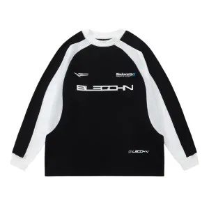 Women's Motorcycle Style Spliced Sweatshirt