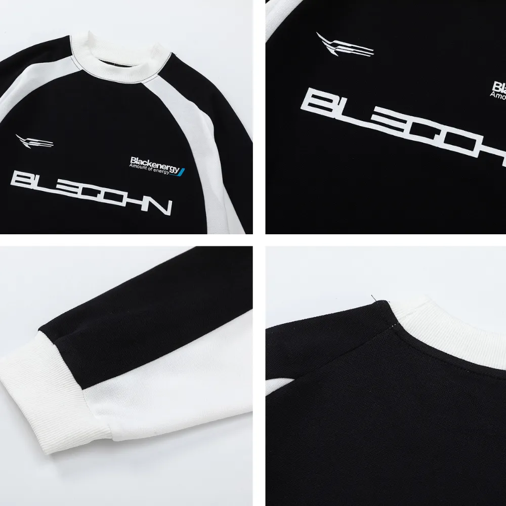 Women's Motorcycle Style Spliced Sweatshirt