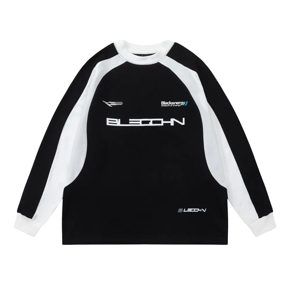 Women's Motorcycle Style Spliced Sweatshirt