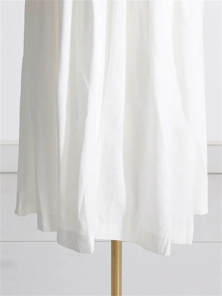 Women's Personality Hollow Out Sleeveless Pleated Dress