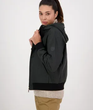 Women's Rosewood Oilskin Zip Through Hoodie