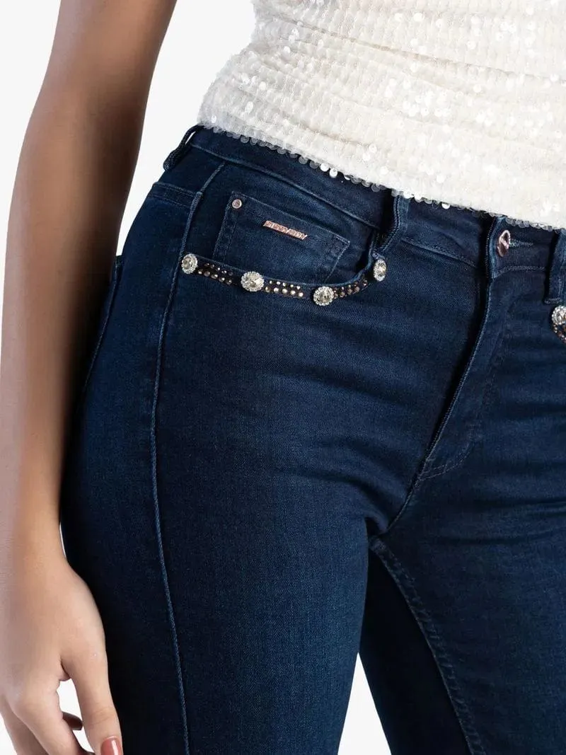 Women's Sissy Boy Blue Mid waist Bootleg Jeans