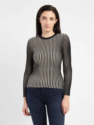 Women's Striped Crew Neck Top