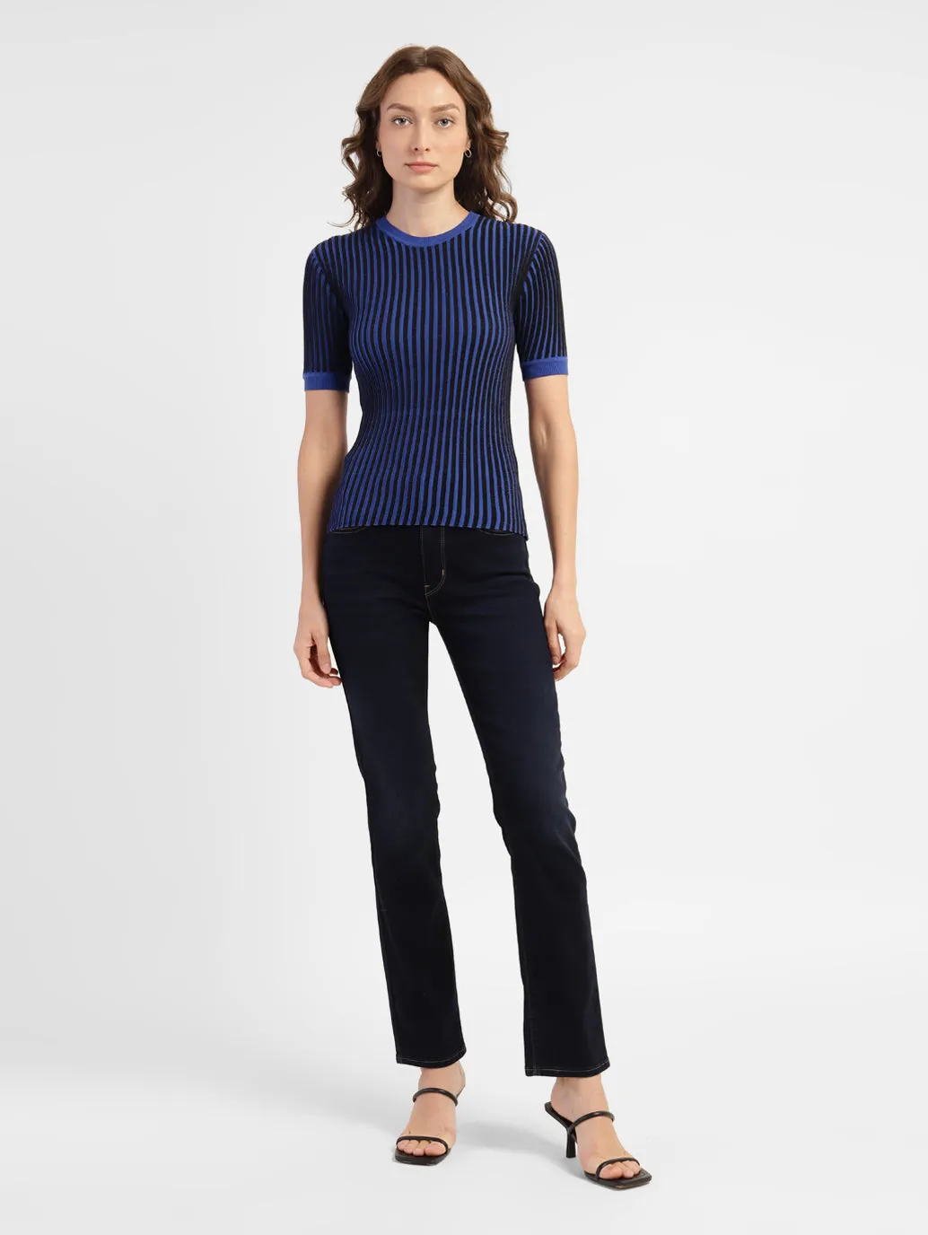 Women's Striped Crew Neck Top