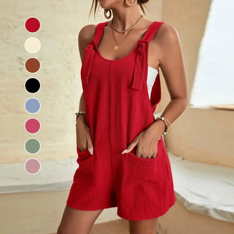 Women's Stylish Casual U Neck Short Jumpsuits