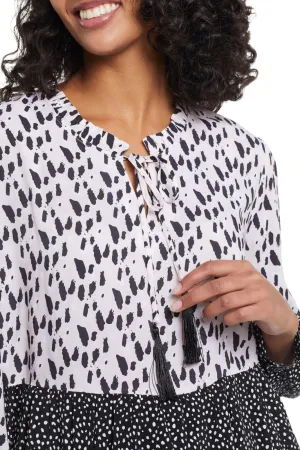 Women's Tribal | Flowy Mix Media Top with Tassels | Sedona