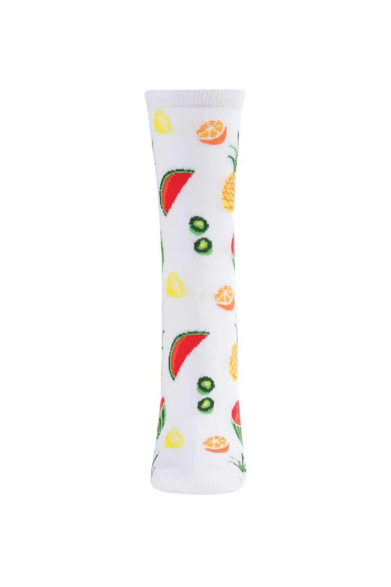 Women's Tropical Fruit and Vegetable Crew Socks