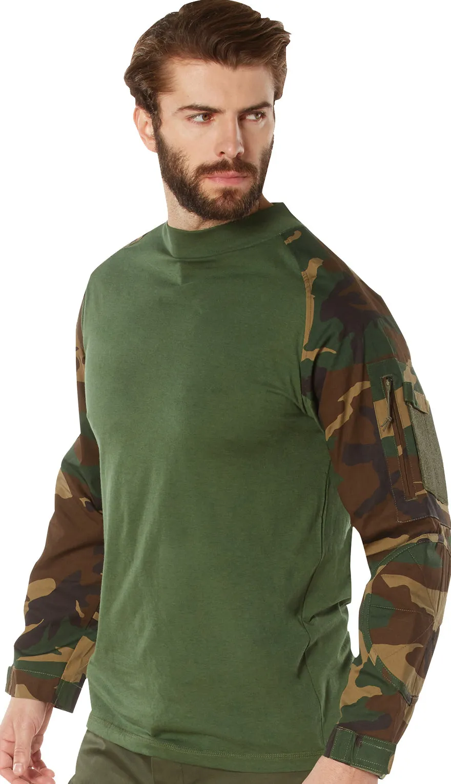 Woodland Camouflage - Military Tactical Lightweight Flame Resistant Combat Shirt