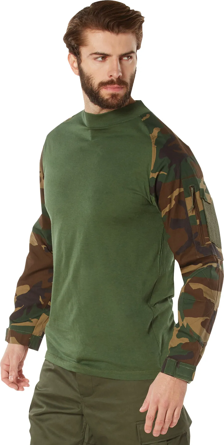 Woodland Camouflage - Military Tactical Lightweight Flame Resistant Combat Shirt