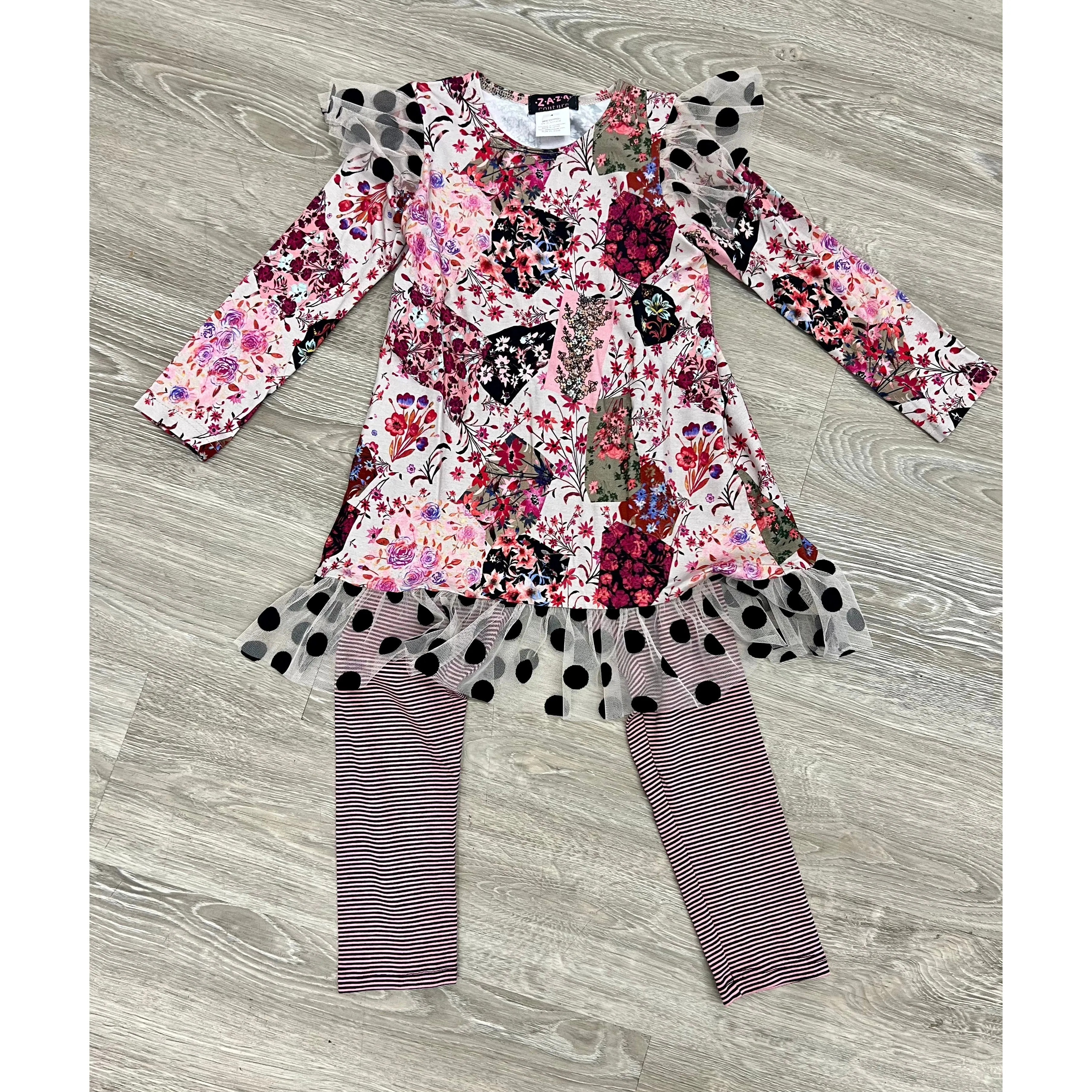 ZaZa Couture Patchwork Tunic Set