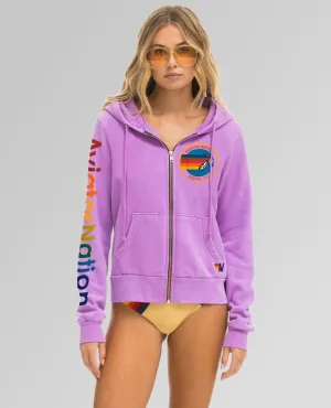 Zip Hoodie Venice Neon Purple