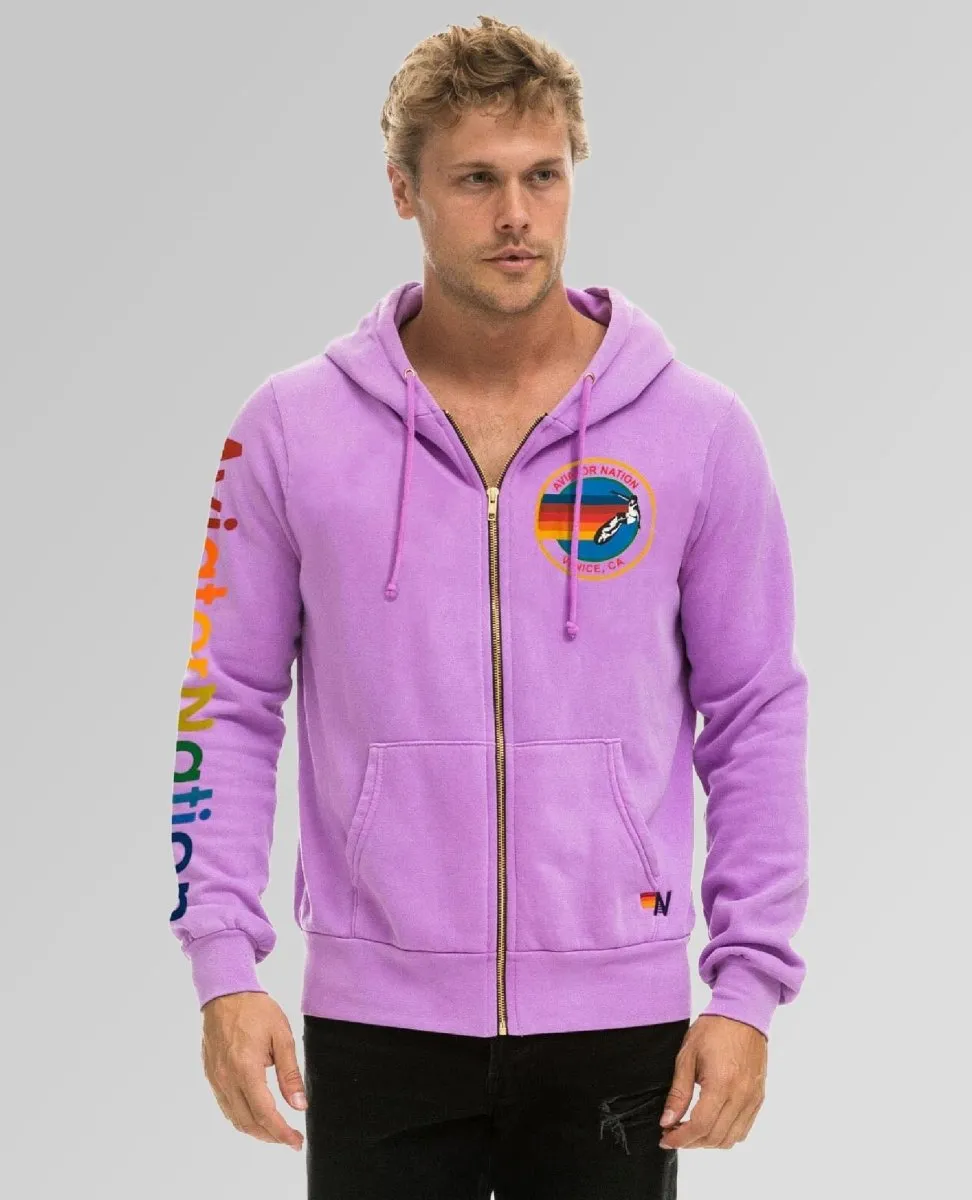 Zip Hoodie Venice Neon Purple